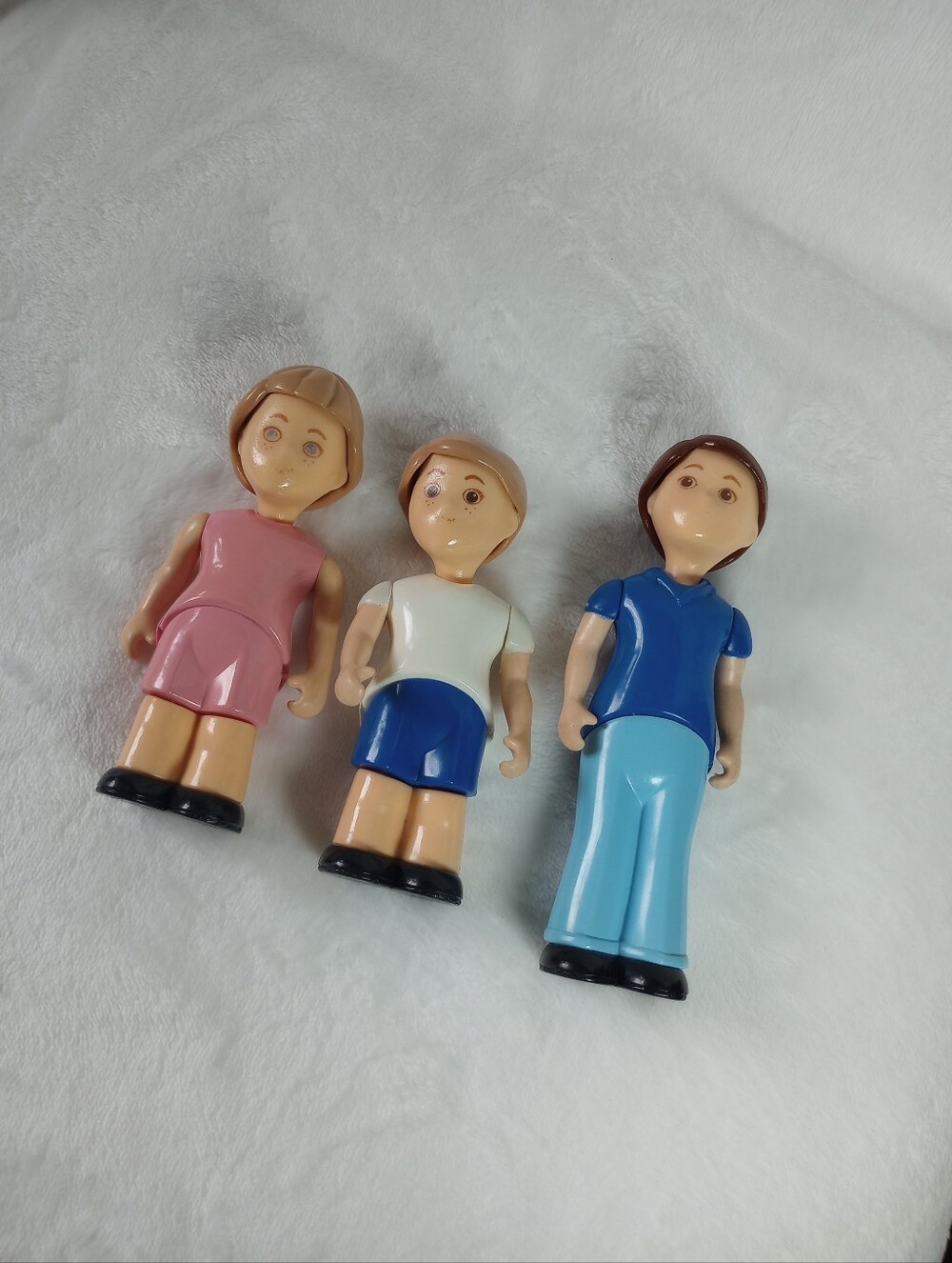 Vintage Little Tikes Dollhouse People Family Lot Of 3 Figures Dad Sister Brother - Picture 4 of 4